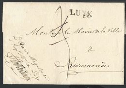 L  1816 Marque LUYK En Franchise Du Chirurgien De L'Hôpital Militaire De Liège Pour Rurmonde (port Barré Car Franchise) - 1815-1830 (Période Hollandaise)