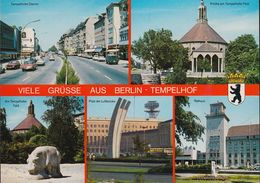 D-12099  Berlin -  Tempelhofer Damm - Luftbrückendenkmal - Cars - Opel - Renault 12 - VW Bus - Tempelhof