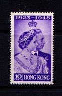 HONG  KONG    1948    Silver  Wedding    10c  Violet    MH - Ongebruikt