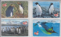 CHINA BIRDS MACARONI ADELIE KING PENGUIN SET OF 4 CARDS - Pinguïns & Vetganzen