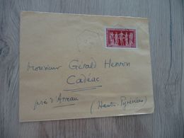 Lettre France TP N° 849 Seul Sur Lettre Cachet Hexagonal Fresnay Sur Sarthe 17/11/1949 - 1921-1960: Période Moderne