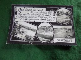 VINTAGE UK ENGLAND: CORNWALL Newquay No Food To Cook Multiview B&w 1964 Valentine - Newquay