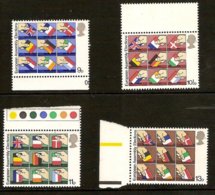 GREAT BRITAIN 1979 Mi 789-92** 1st Election To The European Parliament - Flags  [L 958] - Timbres