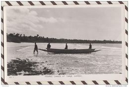3AE1455 FISHING CANOE AT  TANJE GAMBIA  2    SCANS R TUCK - Gambia