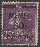 Memel 1920 N° 23 Semeuse Surchargée (E14) - Gebruikt