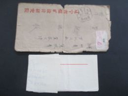 VR China 1973 ?! Einschreiben Ohne Marke Mit R-Zettel Und Stempel. Brief Mit Inhalt Innen Roter Stempel!! - Covers & Documents