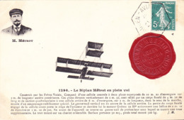 CPA - GRAND MEETING D'AVIATION DE ROUEN - Le Biplan Métrot En Plein Vol - Cachet 19.26 JUIN 1910 - Meetings
