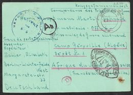 1944 PRISONNIERS DE GUERRE - KRIEGSGEFANGENENPOST - BERLIN, A GÉRYVILLE  / LAGER Nr.1, ALGERIE - CENSURE, CACHET DÉPOT - Lettres & Documents
