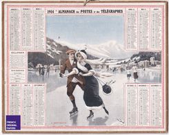 Almanach Calendrier 1914 - Saint-Moritz Thème Sport D' Hiver Montagne Patinage Glace Suisse Alpes Département Eure B1 - Formato Grande : 1901-20