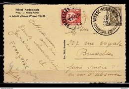 Postkaart Van Vresse-Sur-Semois Naar Bruxelles - Lettres & Documents