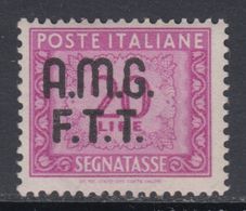 Trieste Zona A - AMG-FTT - Segnatasse N.14 - Cat. 70 Euro  Varietà Soprastampa Spostata - Gomma Integra - MNH** - Portomarken