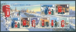 Großbritannien 2018 Weihnachten Postkästen Block 118 Postfrisch (C28709) - Blocks & Kleinbögen