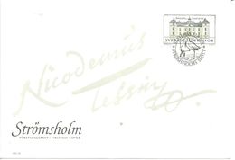 Sweden 1991 Stömsholm Castle, 10Kr - Birds In Cancellation, Mi 1634 FDC - Cartas & Documentos