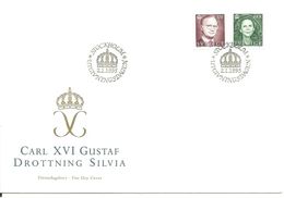 Sweden 1995 King Carl XVI Gustav And Queen Silvia, Mi 1865-1866  FDC - Covers & Documents