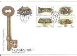 Sweden 1995 Swedish Houses (I):, Mi 1869-1873  FDC - Brieven En Documenten
