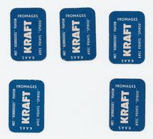 5 Miniatuurkaarten Kraft - Spirou Robbedoes - Otros & Sin Clasificación