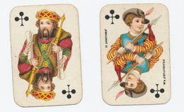 Kinderspeelkaarten B. Dondorf (van Voor 1906) - 2 Kaarten: Klaveren Boer En Klaveren Heer - Otros & Sin Clasificación