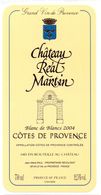 Etiket Etiquette - Vin - Wijn - Cotes De Provence - Chateau Real Martin - 2004 - Autres & Non Classés