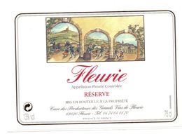 Etiket Etiquette - Vin - Wijn - Fleurie Réserve - Autres & Non Classés