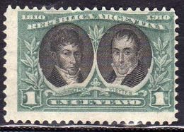 ARGENTINA 1910 Nicolas Rodriguez Pena And Hipolito Vieytes CENT. 1c MH - Nuovi