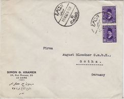 Ägypten Brief Mit MEF Der Fa.Simon G.Kramer Kairo Nach Gotha - Storia Postale