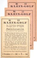 Klein Golf - Spielregeln - Spelregels Mini Golf - 3 Ticketten - Otros & Sin Clasificación