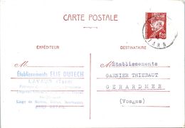 81 LAVAUR - Elie DUTECH  - Entiers Postaux Année 1942 Sept - Lavaur