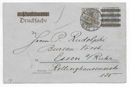 GERMANIA - 1906 - CP ENTIER Mi.PZD2x DRUCKSACHE Avec REPIQUAGE PRIVE SUP "GEBRÜDER SENF" à LEIPZIG => ESSEN - Cartoline