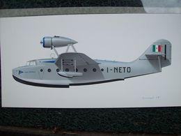 DIPINTO ORIGINALE  AEREO  IDROVOLANTE  MACCHI C 94 Di GUALDONI - Acryliques