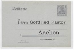 GERMANIA - 1903 - CP ENTIER MiP63X Avec REPIQUAGE PRIVE "KONZERTEN Des INSTRUMENTALVEREINS" De AACHEN / MUSIQUE - Postcards