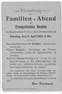 GERMANIA - 1903 - CP ENTIER MiP63Y Avec REPIQUAGE PRIVE "EVANGELISCHEN BUNDES" De DRESDEN - PROTESTANTISME - Cartoline