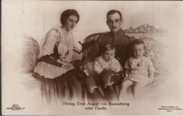 ! Alte Ansichtskarte, Adel, Royalty, Haus Braunschweig, Herzog Ernst August + Familie - Königshäuser