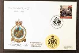 KING HUSSEIN SIGNED COVER  1994 Illustrated Royal Air Force Benevolent Fund 75th Anniversary Cover SIGNED By His Majesty - Sonstige & Ohne Zuordnung