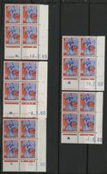 N° 1234 (x5) Cote 62.5 € ** (MNH) (sauf 1 * (MH)) 5 Coins Datés Du 18/12/59, 8/1/60, 19/1/60, 19/2/60 Et 2/3/60 - 1960-1969