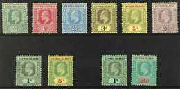 1907-09  KEVII Complete Defins Set With Both Wmks, SG 25/34, 1s (SG 33) With Toned Corner Perf, Otherwise Fine Mint (10  - Kaimaninseln