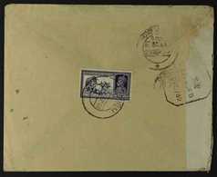 INDIA USED IN DUBAI  1944 Censored Envelope To Bombay, Franked KGVI 2a 6p Violet (on Reverse), Tied By Crisp DUBAI C.d.s - Dubai