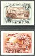 1950  Hungarian Philatelic Museum 60f Postage And 2Ft Air Set, Scott 870 & C68, IMPERF, Never Hinged Mint. (2 Stamps) Fo - Autres & Non Classés