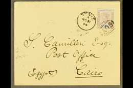LEEWARD ISLANDS USED IN  1898 Env. To Cairo, Egypt, Franked With 1890 2½d Leeward Is., Clear "NEVIS A09" Duplex Cancel.  - St.Kitts Und Nevis ( 1983-...)