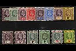 1904-10  Complete King Edward VII Definitive Set, SG 64/77, Fine Mint (14 Stamps) For More Images, Please Visit Http://w - St.Lucia (...-1978)