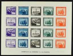 1938  Honouring The Army & Navy Miniature Sheet, Variety IMPERFORATE, Scott B108Ki, Edifil 850, SG MS925, Never Hinged M - Sonstige & Ohne Zuordnung