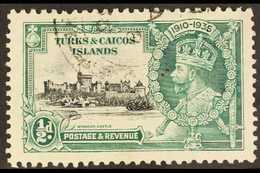 1935  Silver Jubilee ½d Black And Green With KITE AND HORIZONTAL LOG Variety, SG 187l, Very Fine Used. For More Images,  - Turks & Caicos (I. Turques Et Caïques)