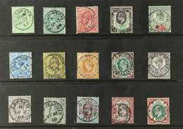 1902-10  De La Rue Set To 1s, SG 215-257a, Superb Choice Cds Used (15 Stamps) For More Images, Please Visit Http://www.s - Non Classés