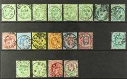 1902 - 1911 USED IN CHANNEL ISLANDS.  A Lovely Range Of GB KEVII Values From ½d To 10d With Very Fine Cds Cancels From G - Autres & Non Classés