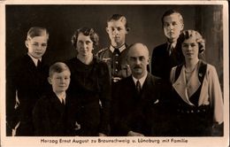 ! Alte Ansichtskarte, Adel, Royalty, Haus Braunschweig-Lüneburg , Herzog Ernst August Mit Familie - Koninklijke Families