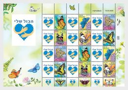 Israel - Postfris / MNH - Sheet Vlinders 2020 - Ungebraucht (mit Tabs)