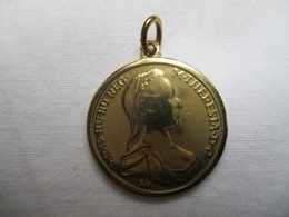 Austria: Mini-medal Maria-Theresa 1780 (gilt) - Monarchia / Nobiltà