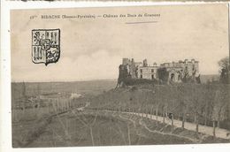 CPA, D. 64, N°25 Bis , Bidache ,Château Des Ducs De Gramont  Avec Ecusson De La Ville  ,Ed. L.F. - Bidache