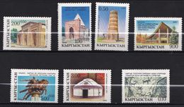 KIRGHIZISTAN 1993    Architecture Et Culture  Tour De Burana, Mausolée De Manas, Mausolée à Urzen, Yourte, (7-7) MNH - Kirgisistan