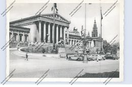 A 1000 WIEN, Parlament, 1941, NS-Beflaggung, Auto - Oldtimer - Ringstrasse