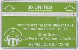 39/ Chad; P4. Green - Logo, CP 105B - Tchad